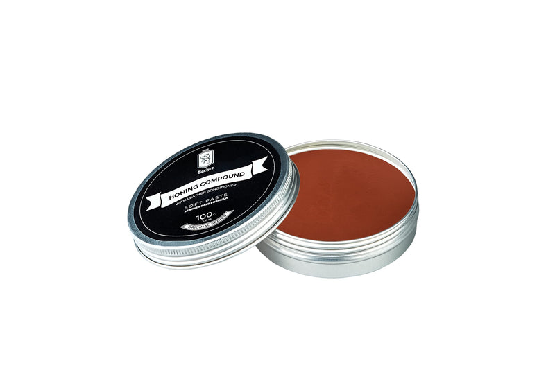 [Australia - AusPower] - Bacher Stripping Paste for Strops and Peeler Leather, Sharpening Paste with Leather Applicator 100 g - Medium 