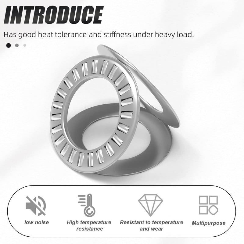 [Australia - AusPower] - 12 Sets Thrust Needle Roller Bearings with Washers, 3/4 Inch Bore 1-1/4 OD, NTA1220 2TRA Steel Industrial Bearing for Conveying Equipment, Robots, Elevators, Rolling Mills Etc. 