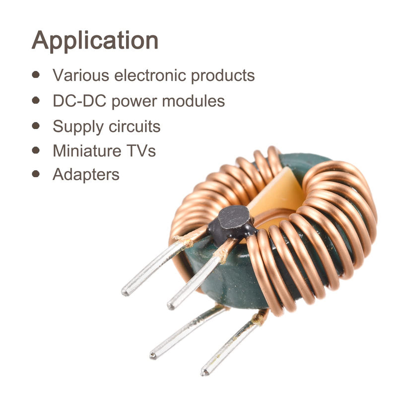 [Australia - AusPower] - sourcing map Toroid Inductance Copper Coils Magnetic Inductance 1mH 10A for DIY Circuit Board Pack of 5 