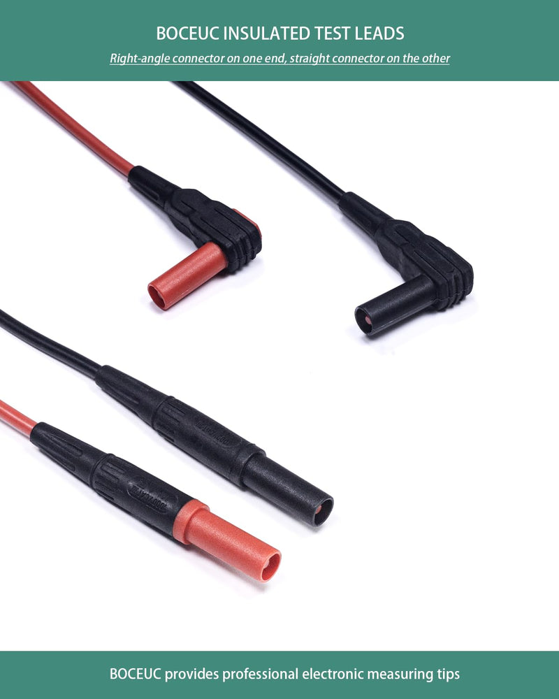 [Australia - AusPower] - Silicone Test Lead Set Multimeter Insulated Test Leads Extension CAT III, CAT IV, 10A 
