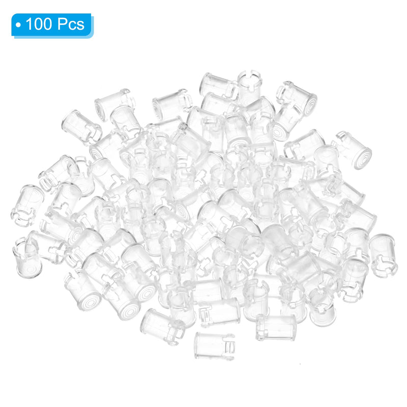 [Australia - AusPower] - PATIKIL 5mm Emitting Diode Holder, 100 Pack LED Holder Clip Mounting Bracket Socket Cap for Lamp Bulb Bezel Mount Panel LED Display, Transparent 