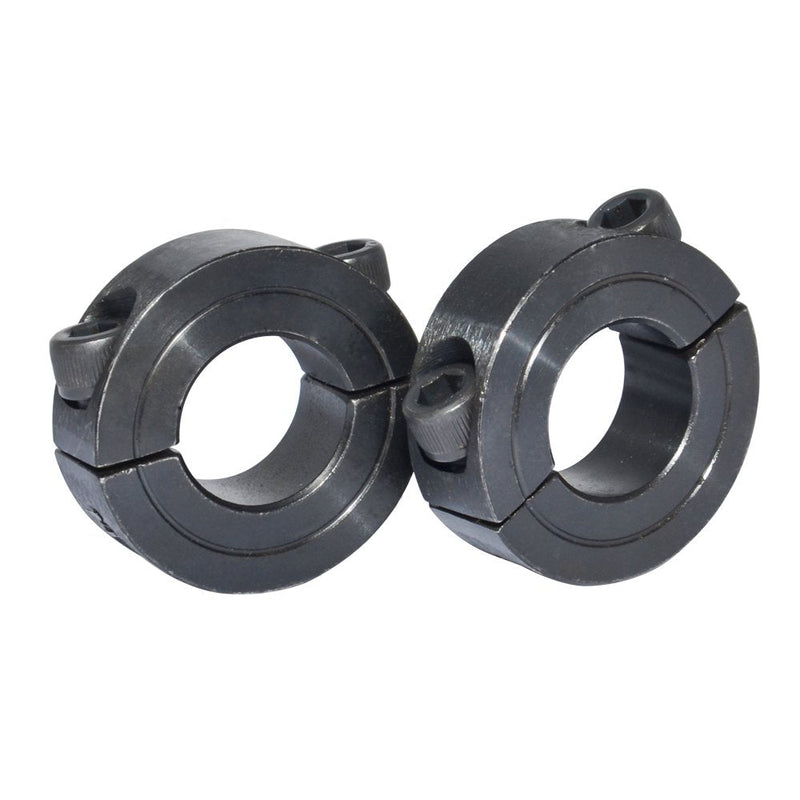 [Australia - AusPower] - Double Split Shaft Collar 1" Bore Width 1/2 Inch Oxide Set Style Black (4 Pcs) 1" Double Split Clamp-On 