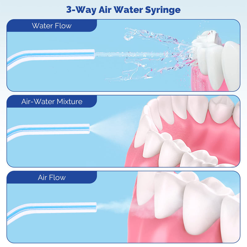 [Australia - AusPower] - JMU 250pcs Air Water Syringe Tips Dental, Disposable Spray Nozzles for Oral Cleaning, Rainbow 250 