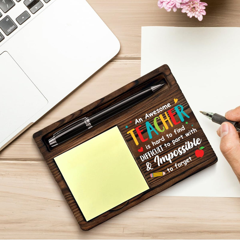 [Australia - AusPower] - Thank You Teacher Gifts for Women Men, Teacher Appreciation Gifts for Birthday Retirement, an Awesome Teacher is Hard to Find Sticky Note Holder Home School Office Decor Keepsake 
