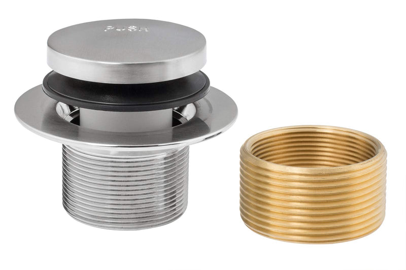 Artiwell Tip-Toe Tub Trim Set with Two-Hole Overflow Faceplate, Replacement Bath Drain Trim Kit with 2-Hole Overflow Faceplate and Universal Fine/Coarse Thread (Brushed Nickel) Brushed Nickel