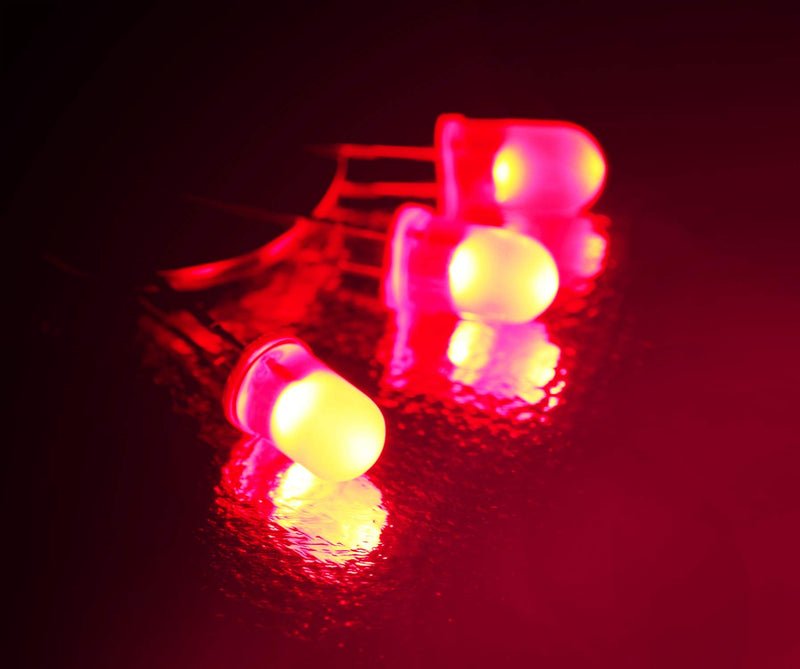 [Australia - AusPower] - 100pcs Ultra Bright 5mm LED Light Emitting Diode Diffused Red 5mm Red 100pcs 