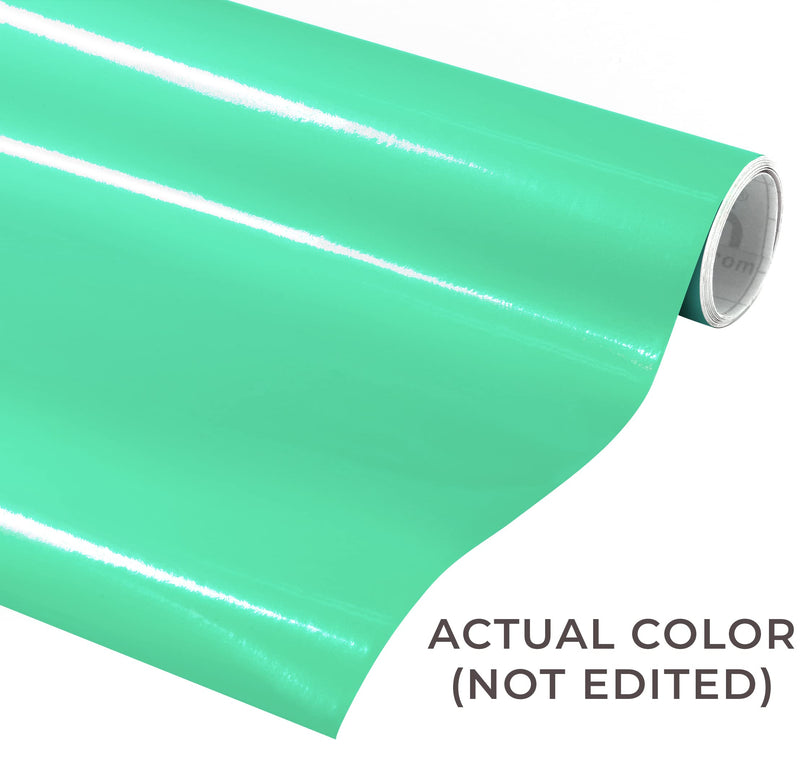 VViViD Mint Gloss DECO65 Permanent Adhesive Craft Vinyl for Cricut, Silhouette & Cameo (20ft x 11.8" Large Roll) Green 20ft x 11.8" Roll