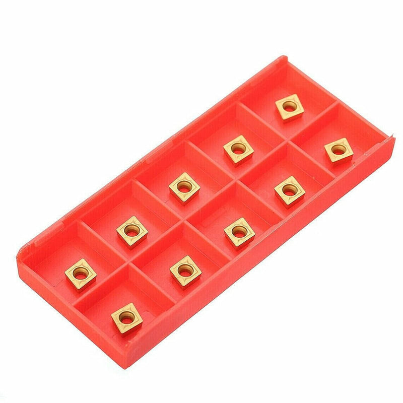 [Australia - AusPower] - SixBuys 10 Pcs CCMT 21.51/CCMT 060204 US735 Carbide Turning Inserts for Machining Steel Parts and Stainless Steel,Mutilayer Coated CNC Lathe Inserts for Lathe Turning Tool Holder Cut Off Tools 