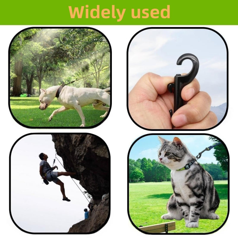 [Australia - AusPower] - 2 PCS Double Ended Snaps, Zinc Alloy Trigger Metal Clip, Black Double Ended Snap Hooks for Pet Dog Leash, Key Holder, Carabiner, Home, Farm.(2.75Inch) 