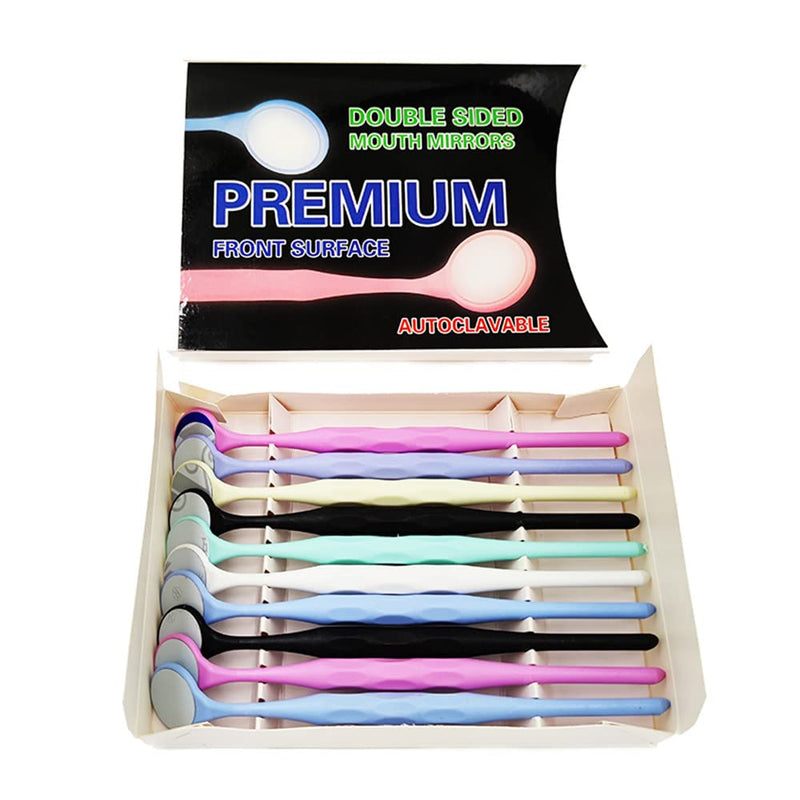 [Australia - AusPower] - 10pcs Dental Mouth Mirrors Double Sided, Autoclavable Premium Front Surface Exam Reflector, Oral Mirror Dentistry Instrument 