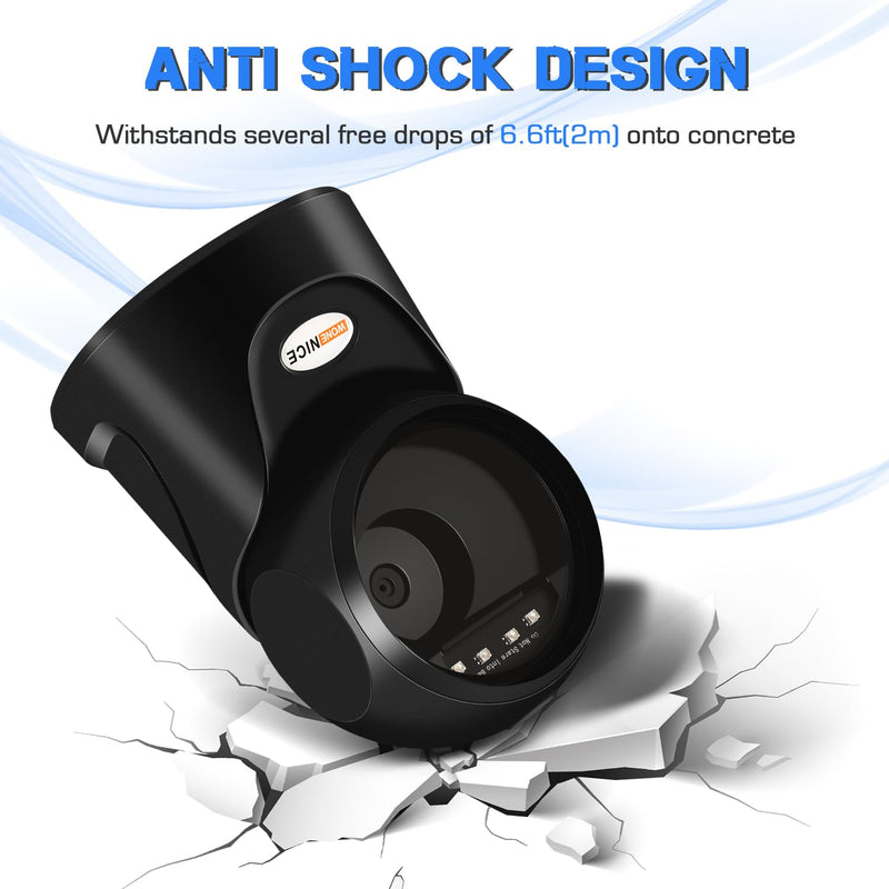 [Australia - AusPower] - WoneNice Automatic Omnidirectional Barcode Scanner, Desktop 1D 2D QR Code Scanner, Hands-Free USB Wired Image Reader for Warehouse Retail Supermarket Books & Inventory 