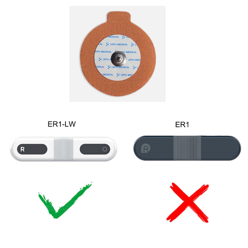 [Australia - AusPower] - Wellue Wireless Electrode Pads Pack of 10, Designed for Wellue ER1-LW 24 Hours Long-Term ECG Device, 3.5 mm 