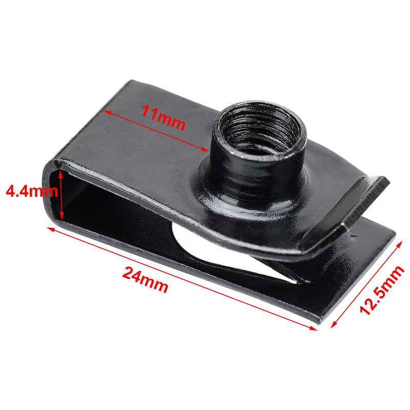 [Australia - AusPower] - OAUTOO 20Sets M6-1.0 Bolts & U-Nuts Assortment 