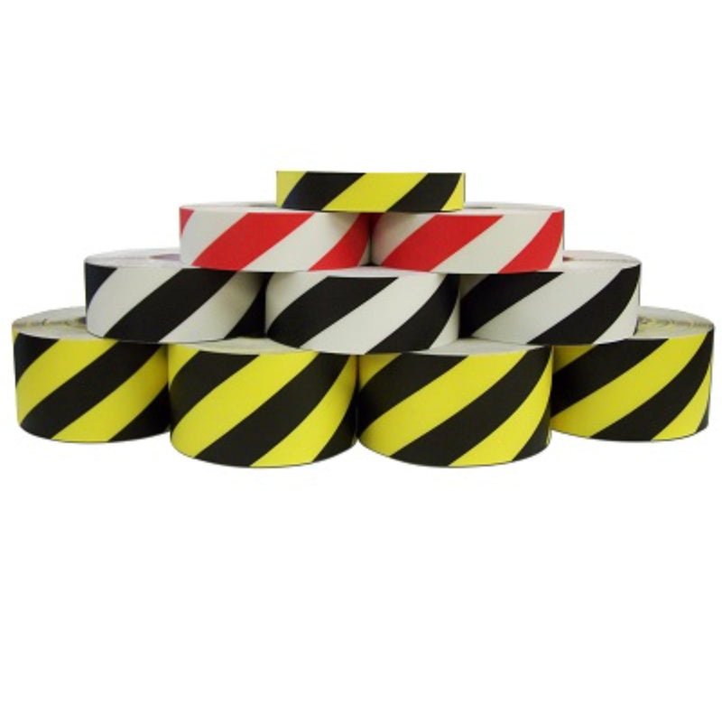 DuraMark EC-700 Hazard Safety Warning Stripe Tape - Durable Outdoor Heavy Duty Rubber Base, Reflective Slip Resistant Bast Certified for Pavement Marking, Hazardous Areas (Yellow & Black, 2" X 18') 2 Inch Yellow & Black