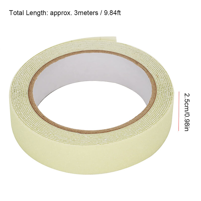 plplaaoo 3 Meters PVC Luminous Non Slip Anti Skid Stair Step Floor Safety Warning Decoration Tape (Fully Luminous 2.5CM*3M) Fully luminous 2.5CM*3M