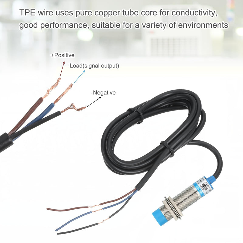 [Australia - AusPower] - MECCANIXITY 2Pcs Inductive Proximity Sensor,PNP NO M18 DC 6-36V 300mA Proximity Switch Detector Approach Sensor 8mm 3 Wire for Industrial Automation LJ18A3-8-Z/BY 2 