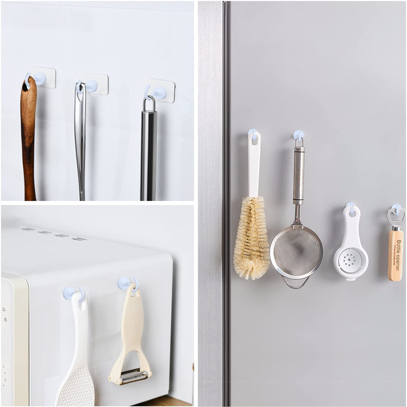 [Australia - AusPower] - E BAVITE Strong White Magnetic Hooks Heavy Duty, 25Lbs 10 Pack Rare Earth Magnets Hook for Refrigerator, Grill, Home, Kitchen, Office, Cruise 10P 
