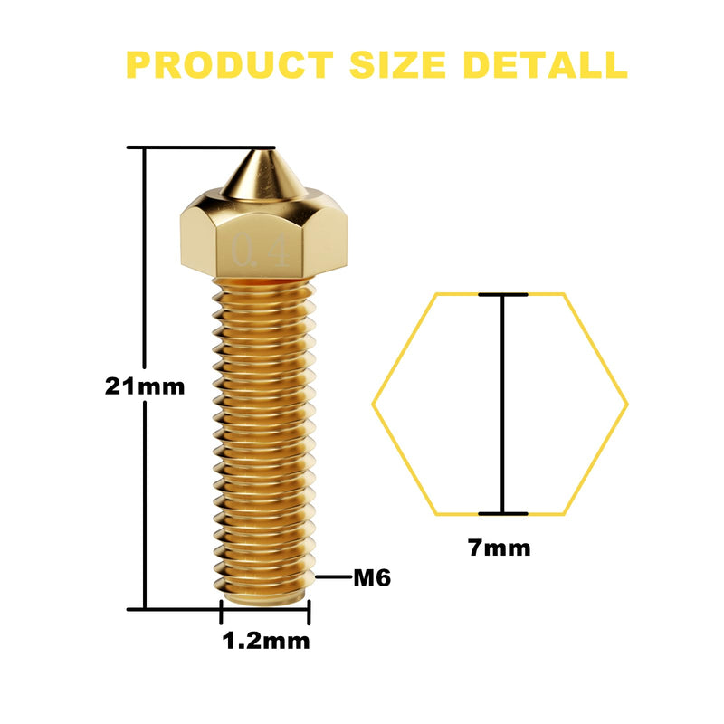 [Australia - AusPower] - 0.4mm Brass Nozzles 12pcs, 3D Printer 1.75mm Filament Hot End Nozzles for Anycubic kobra 2,vyper,kobra plus,kobra Max,Sidewinder X1 3D Printer For kobra 2 
