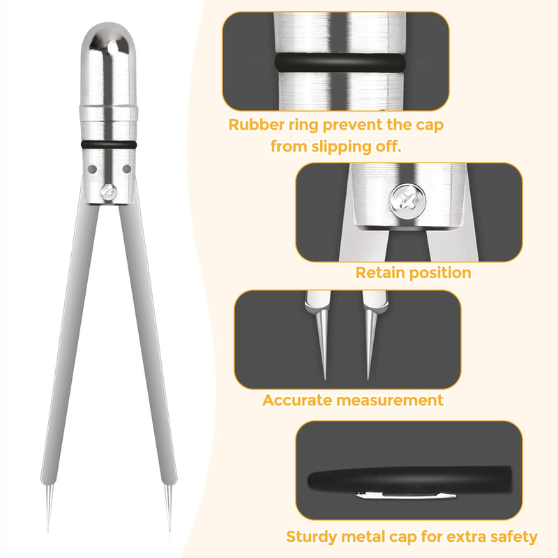 [Australia - AusPower] - EKG Caliper Pen, ECG Calipers for Nurses, Black EKG Caliper Cardiology, Electrocardiogram Measuring Tool 
