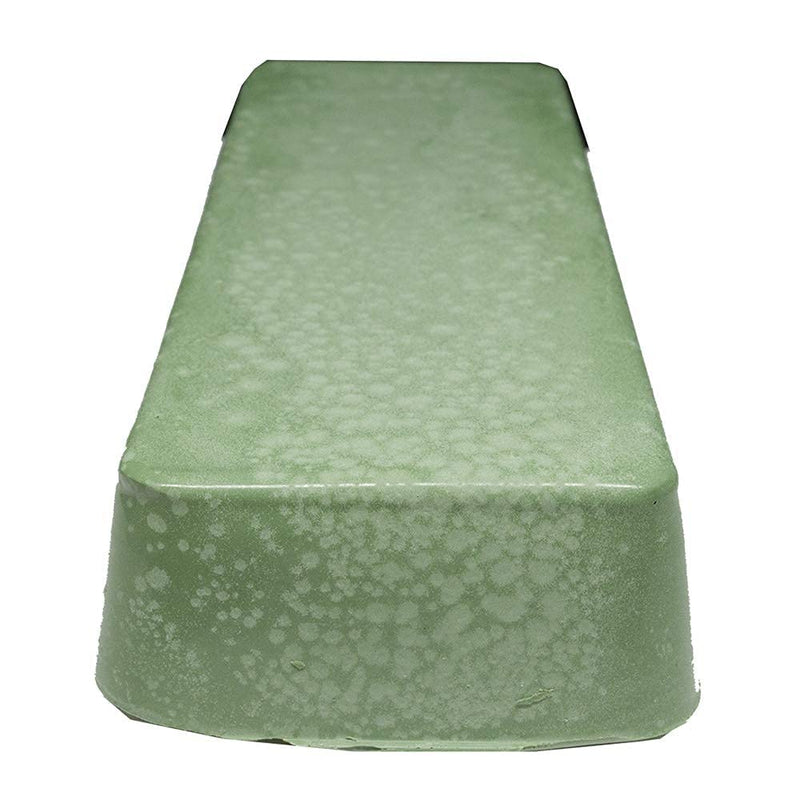 [Australia - AusPower] - Benchmark Abrasives Buffing Compound for Metal Polishing Removing Scratches from Hard Metals, Stainless Steel, Chrome, Iron, 1 Pound Bar (Emerald Green) Emerald Green 