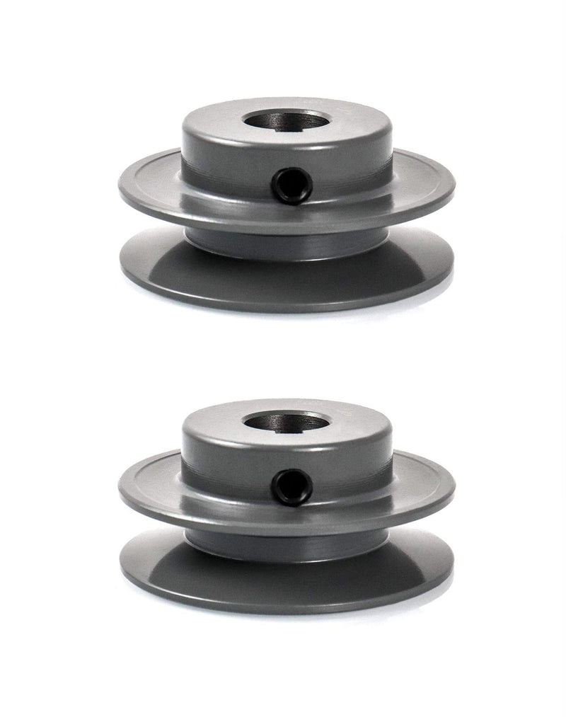 [Australia - AusPower] - QWORK Single Groove Web Sheaves, 2-1/2"OD 5/8"Bore V-Belt Sheave for V-Belt, 2 Pack 