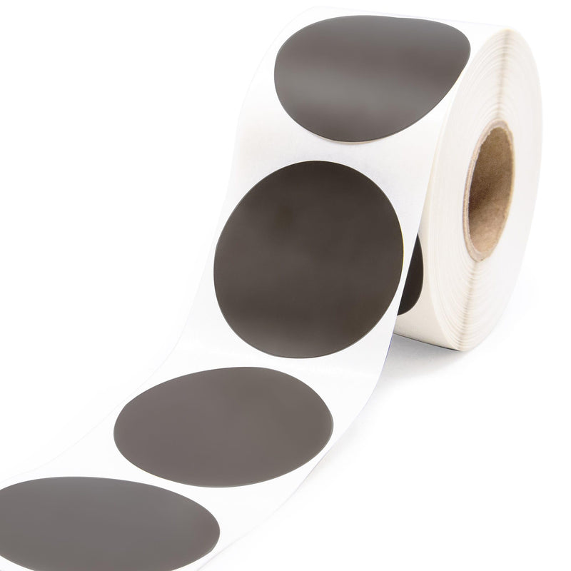 Black Round Labels/Stickers - 1.5 Inch Round Labels 500 Stickers Per Roll