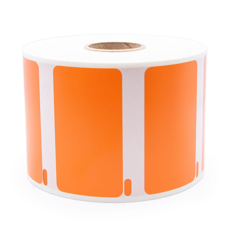 LabelValue LV-30334O 2-1/4" x 1-1/4" Orange Multipurpose Direct Thermal Labels Compatible with Dymo 450 Series and Earlier LabelWriter Printers - 1000 Labels Per Roll - 1 Roll