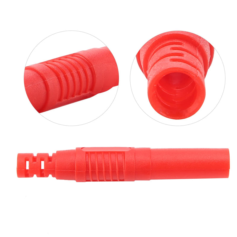 [Australia - AusPower] - P3013 10pcs Insulated Safety Shrouded, 5colors Retractable Sheath 4mm Banana Plug Seal Pr otection Shrouded DIY Cable Connectors Adapters for Electrical Testing, 2pcs Per Color 