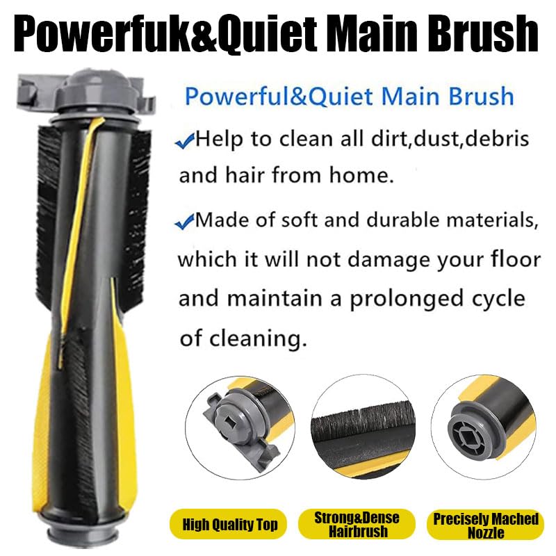 [Australia - AusPower] - Replacement Parts Accessories compatible with Shark RV2100S,RV2110S,AV2120S, RV2110SDUS,RV2120AE，RV2110,AV2110S, Main Brush, Filter, Side Brush, Roller Cover, Pre-Motor Foam & Felt Filter 