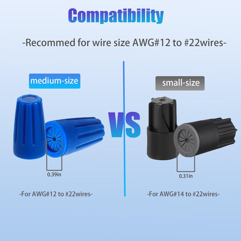 [Australia - AusPower] - 30PCS Waterproof Wire Electrical Connectors 22AWG-12AWG, Outdoor Seal Electrical Twist Nuts Caps Cable Terminal Connector for Landscape Light, Irrigation Valves, Wet Location Installation, Blue 