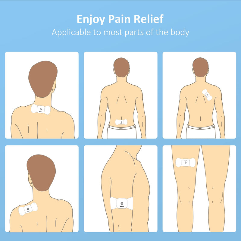 [Australia - AusPower] - Comfytemp TENS Unit Replacement Pads only for K6101, 4 Pack Wireless TENS Pads, 5.1" x 2.4" Reusable Self Adhesive Electrodes with Premium Quality, Non-Irritating Design for Muscle Stimulator Therapy 