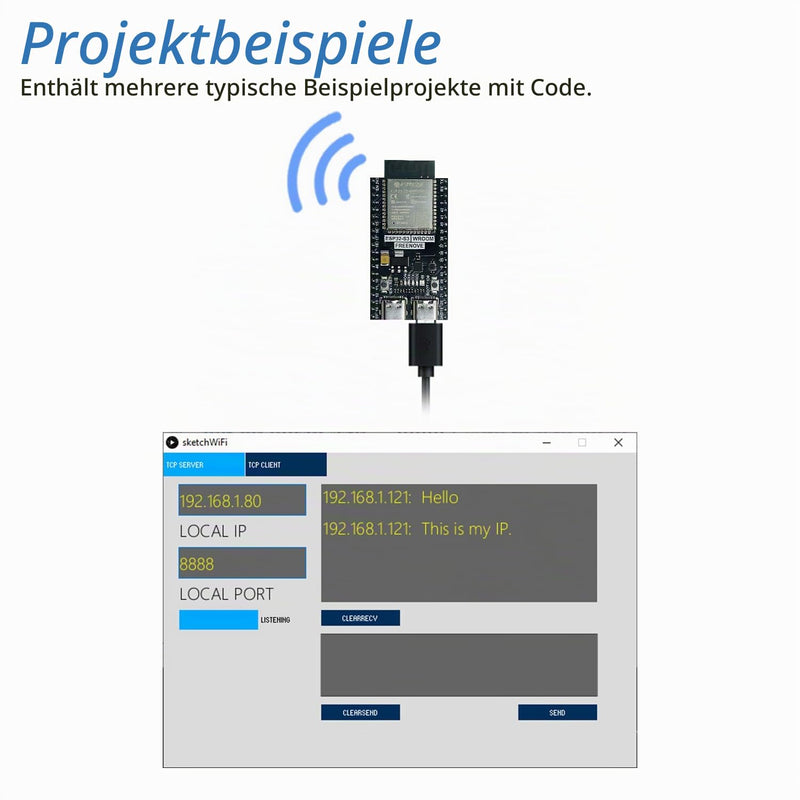 Freenove ESP32 ESP32-S3 Development Board Kit (8MB Flash) (2 Packs) | Dual-Core 32-bit 240MHz Microcontroller, USB OTG WiFi+BT, Python C Code, Sample Projects Tutorial 8MB Flash 2 Pack