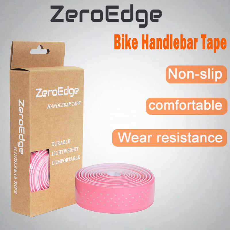Road Bike Handlebar Tape 3mm Thick Comfortable Silicone EVA Breathable Classic Road Racing Bicycle Handle Bar Tape (Pink) pink