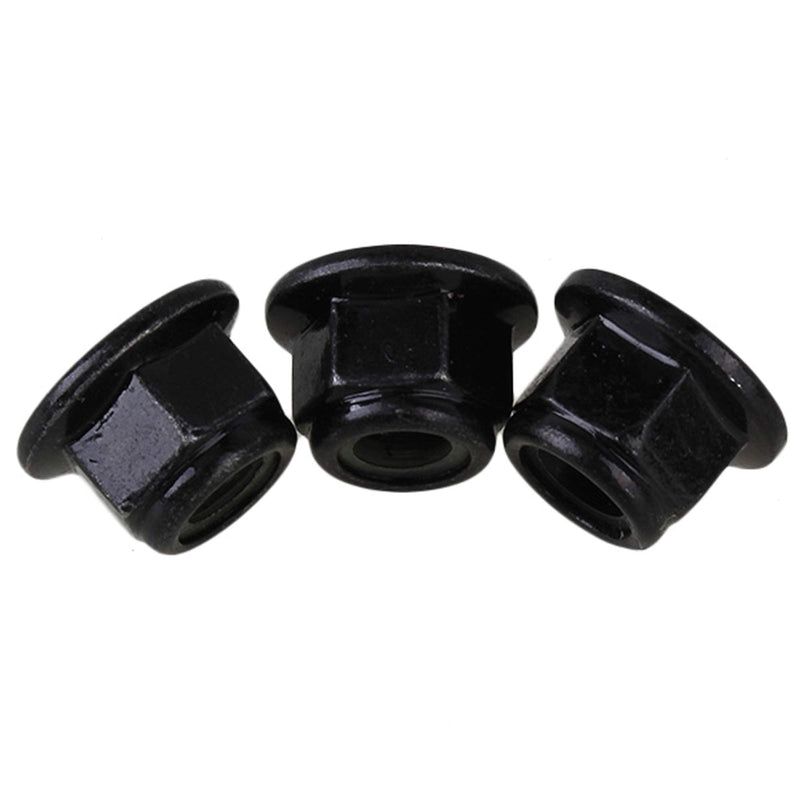 BQLZR M6 Black Zinc Plated Carbon Steel Hexagonal Flange Lock Nut Insert Lock Nuts Pack of 20