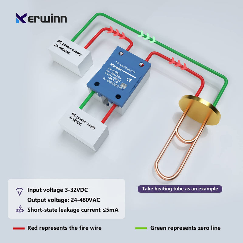 [Australia - AusPower] - Solid State Relay DC to AC 25A Input 3-32VDC to Output 24-480VAC Single Phase SSR Relay (SSR-25DA) 