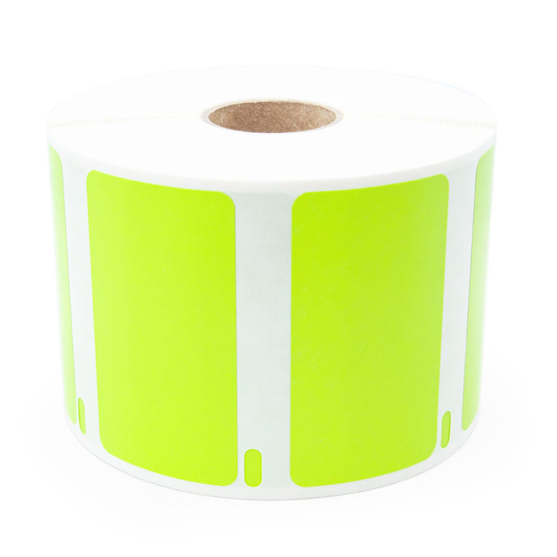 LabelValue | LV-30334G Green Multipurpose Direct Thermal Labels - 2-1/4" x 1-1/4", Permanent Adhesive - Compatible with LabelWriter 450 Series and Earlier Printers