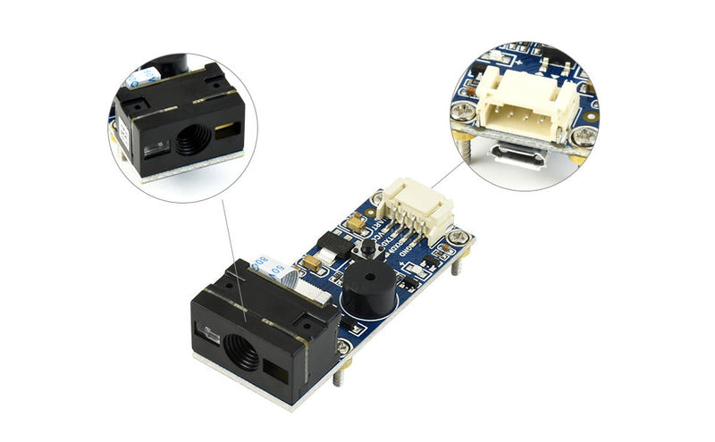[Australia - AusPower] - Waveshare Barcode Scanner Module 1D/2D Codes Reader with USB and UART Interface 