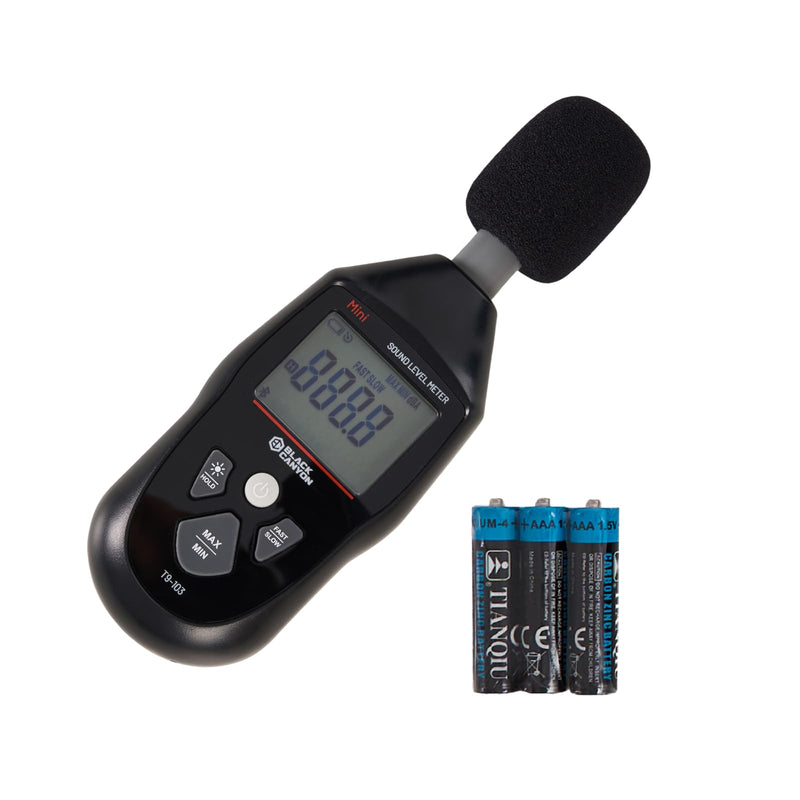 [Australia - AusPower] - BLACK CANYON Sound Level Meter – Digital DB Meter, Sound Decibel Meter, Decibel Reader, Noise Decibel Reader, 30–130dB, 30Hz–8kHz, A-Weighting, Max/Min, Data Hold, Auto Power-Off, LCD Display 