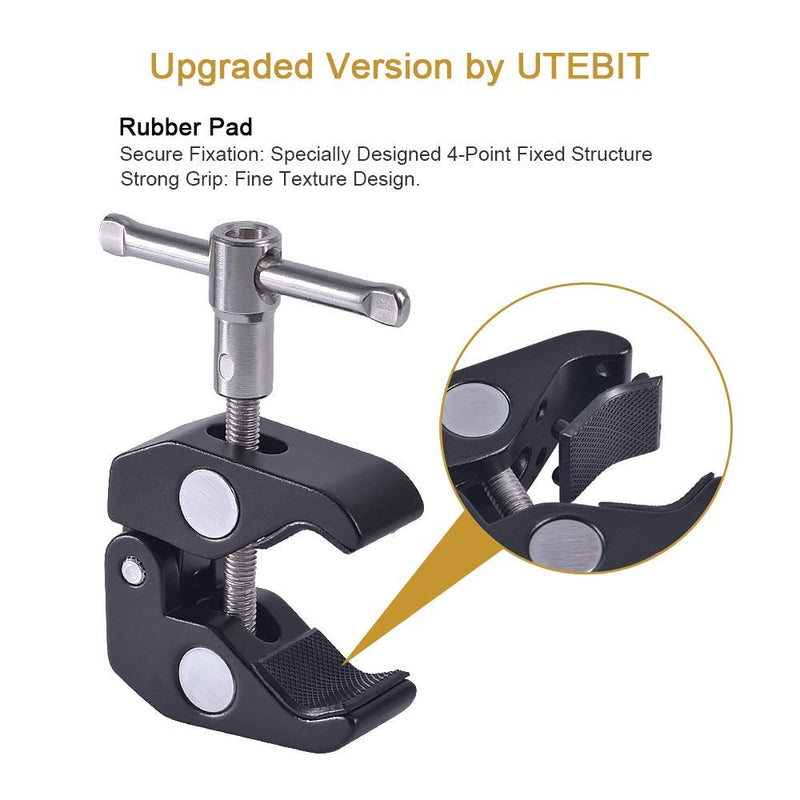 [Australia - AusPower] - UTEBIT 11 inch Magic Arm, Camera Mount Articulating Friction Arms with Super Crab Clamp for DSLR Camera Rig, Flash Light, LED Lights, LCD Monitor 11 inch-Magic Arm+Super Clamp 