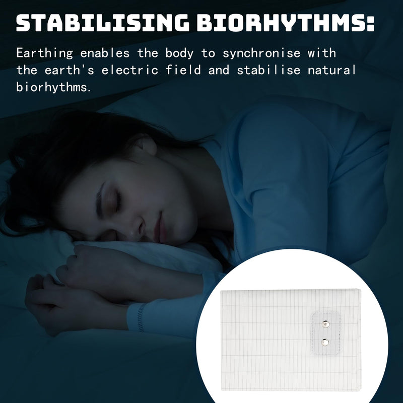 [Australia - AusPower] - Grounding Sheet,Grounding Mat,Organic Fitted Grounded Sheet with High Thread Count, Double Composite Fabrics,95% Organic Cotton and 5% Pure Silver Fiber (White, 27"*52") 