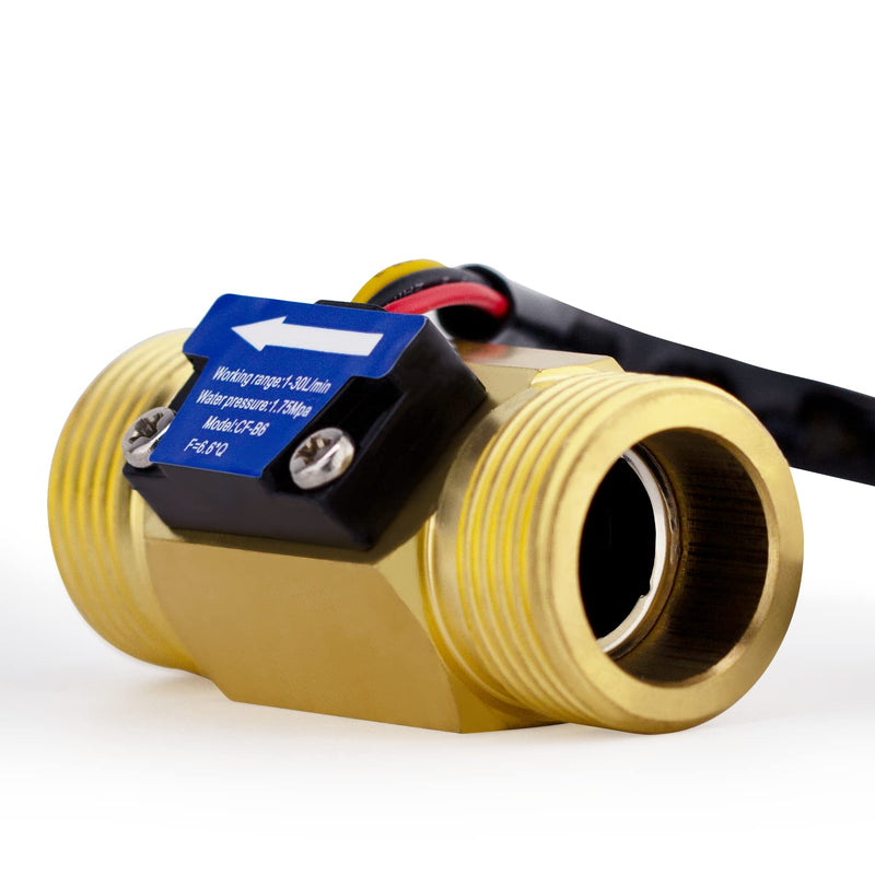 [Australia - AusPower] - Digiten G3/4"Male Thread Water Flow Hall Sensor Switch Flowmeter Counter 1-30L/min 