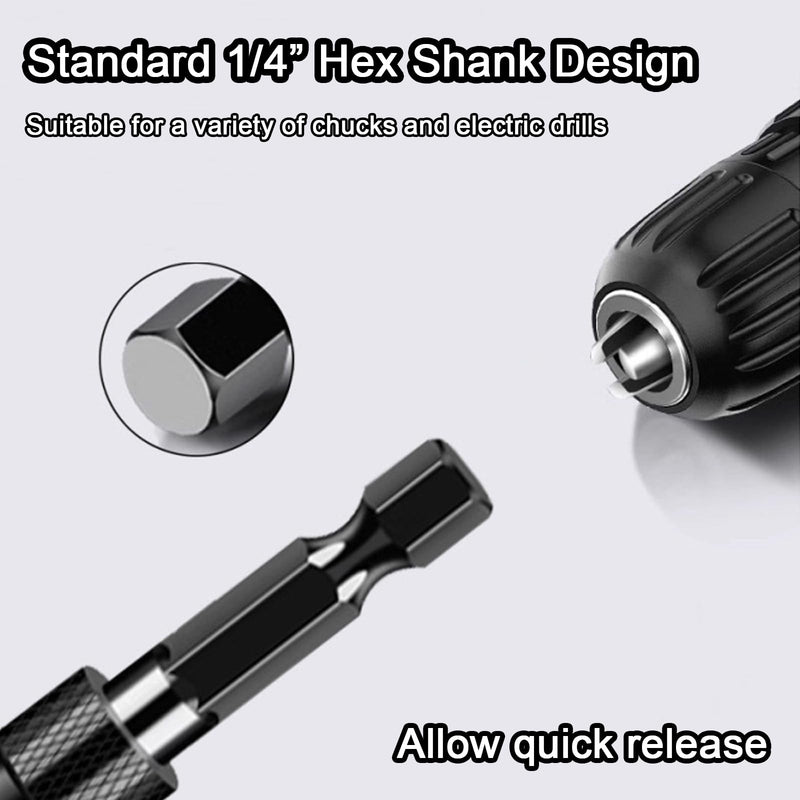 [Australia - AusPower] - Deburring External Chamfer Tool with Tungsten Carbide Blade, Remove Burrs for Copper Steel Aluminum, Deburring Drill Bit Bolt Thread Repair Tool with Quick Release 1/4" Hex Shank (1/8"-3/4") 1/8"-3/4" 