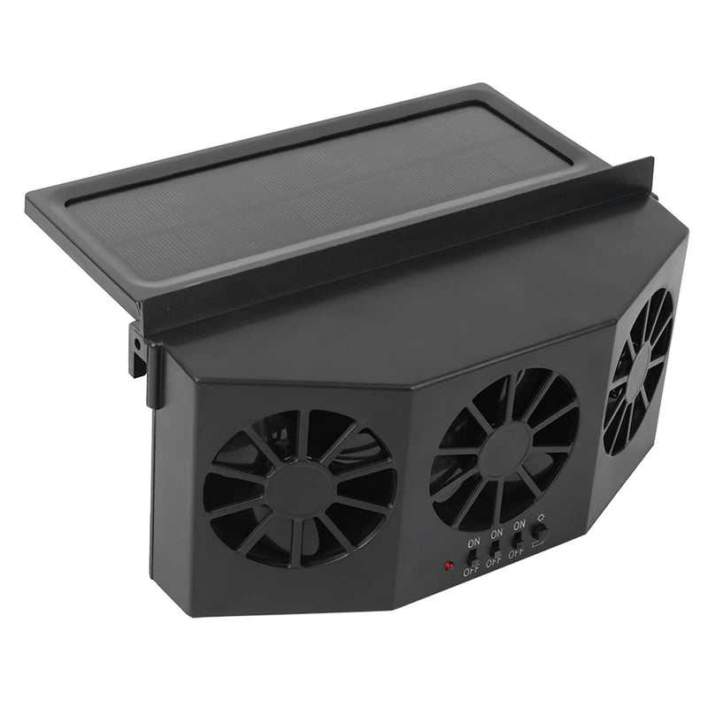 Car Fan Powered Heat Window Vent Car Pet Cooling Fan Ac16 Car Window Fan Black ABS Portable Powered Car Fan Automotive Vent Ventilation Cooling Fan