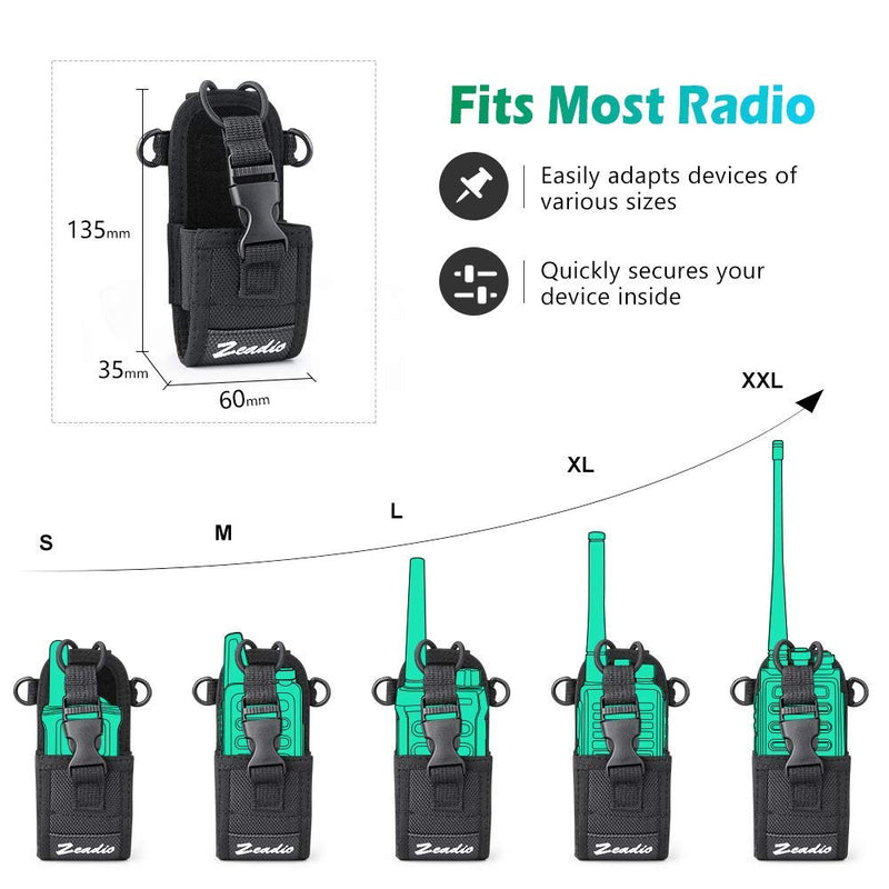 [Australia - AusPower] - Zeadio Multi-Function Pouch Case Holder for GPS Phone Two Way Radio (ZNC-D, Pack of 1) 