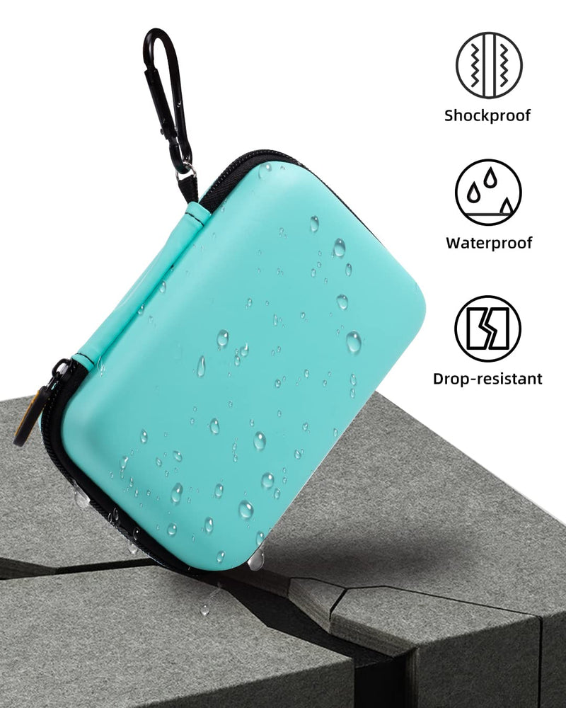 [Australia - AusPower] - Phomemo Label Printer Case Hard Carry Case Compatible D30/M02/T02/M110/P21/D110 Label Printer, Label Maker Labeler Storage Holder, Green 