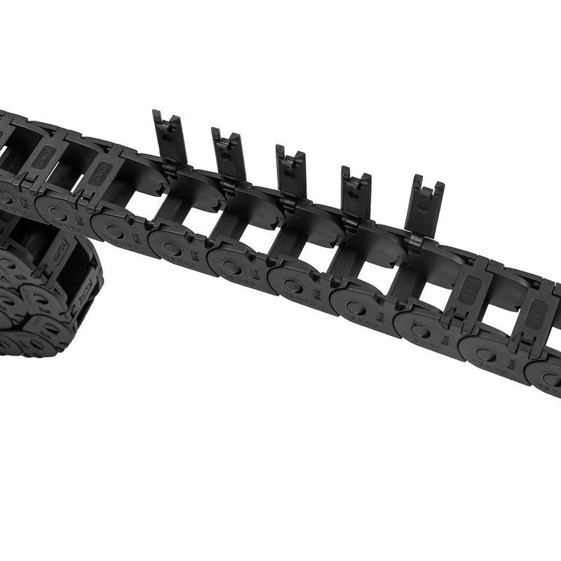 2pcs 39.4inch Drag Chain Cable Carrier Open Type R18 Wire Cable Chain for CNC Router Mill and 3D Printer,Extra 2 Pair End Connectors,1pc Screwdriver,9 Screws(10x15) 10x15（2pcs）
