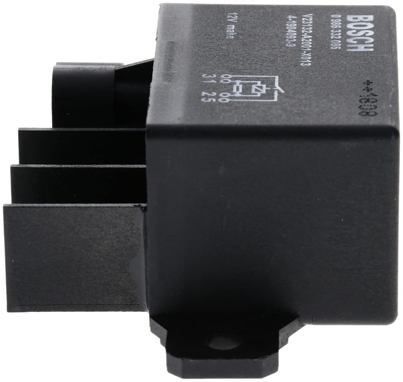 BOSCH 0986332086 Normal Open Power Relay - 4 Contacts, 12V, 150A; Resistor; with Integral Bracket Mount - Single
