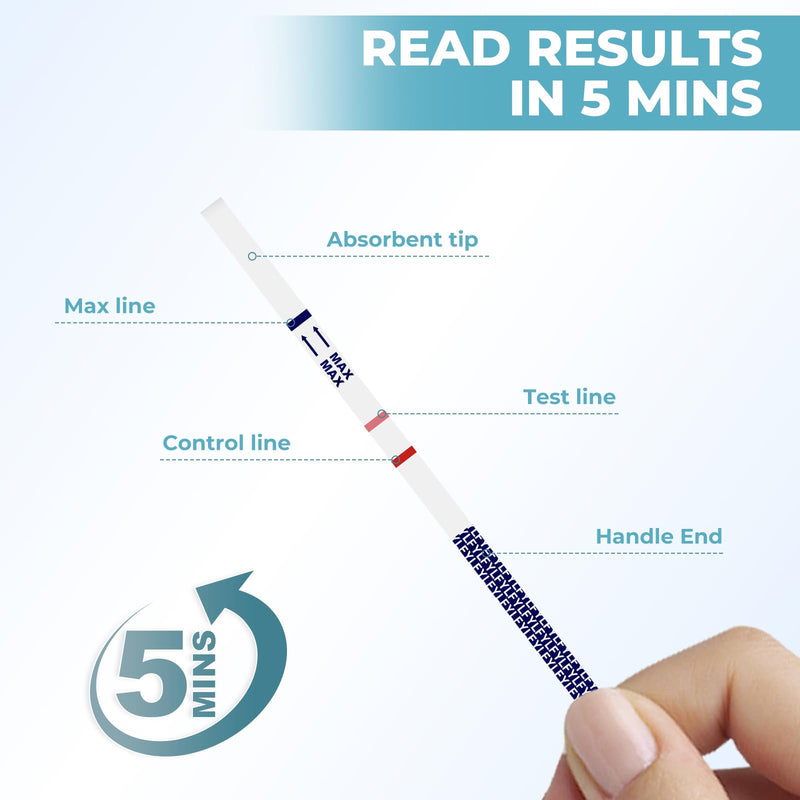 [Australia - AusPower] - Fentanyl Test Strips: 25 Pack Individual Pouches Rapid Response Fentanyl Testing Kit for Powder Pills Urine - 10ng/mL Cutoff FTS Test Strips 