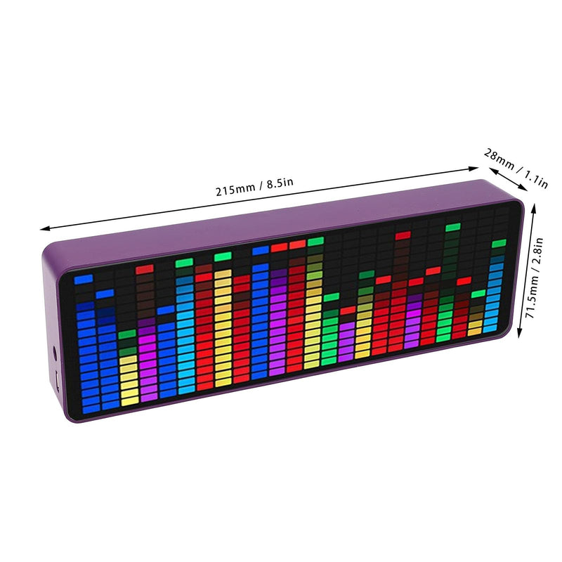 Wakects LED Music Spectrum Display, 16X24 384 RGB LED Music Visualizer with 20 Dynamic Effects, 7 Color Modes for Home and Car Audio Visualizer, Rhythm Analyzer