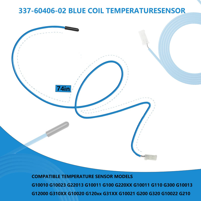 [Australia - AusPower] - Temperature Sensor 337-60406-02 Blue Cable 74" 334-60406-02 Coil Probe Replacement Part Blue Coil Temperature Sensor 